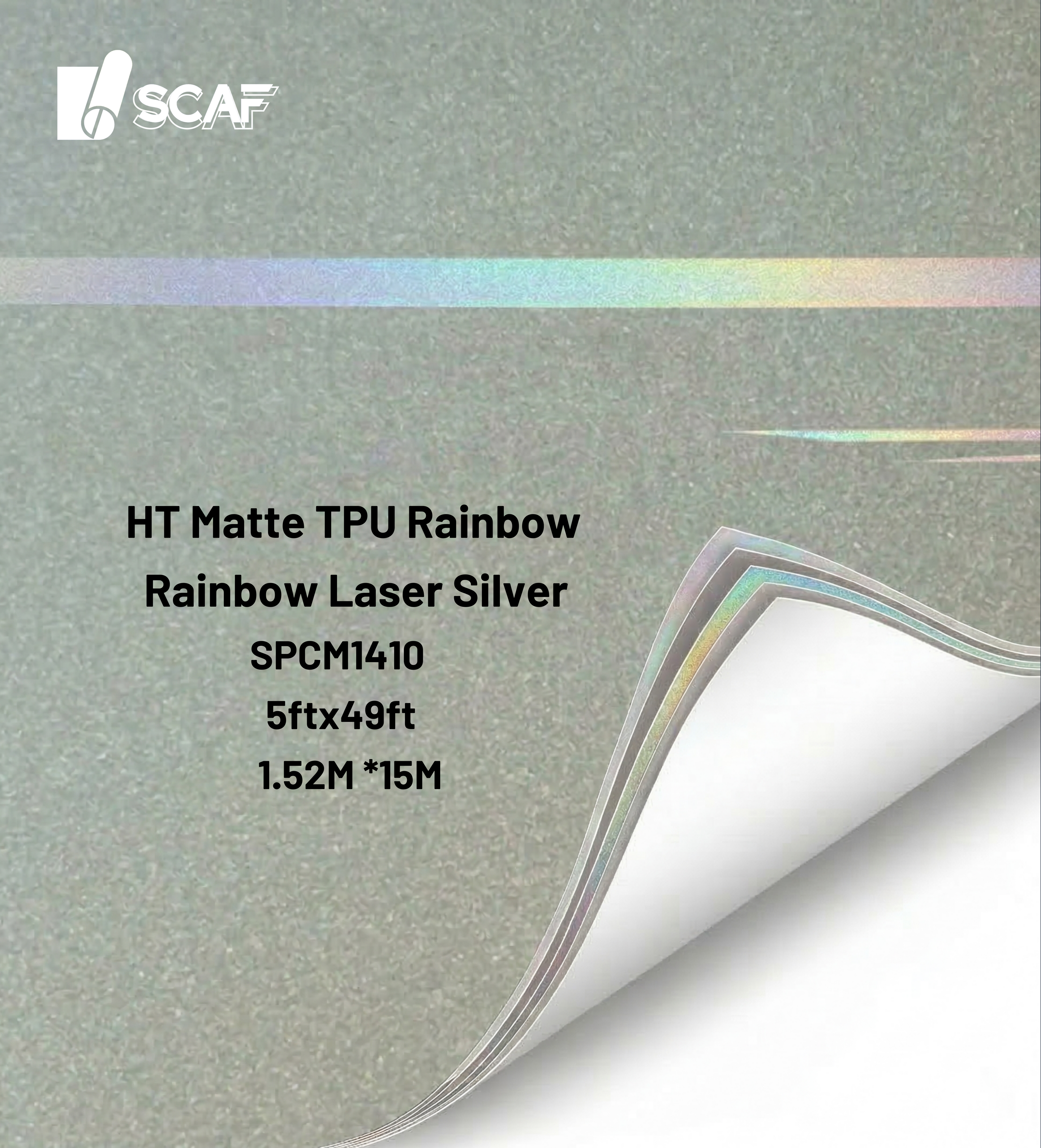 HT Matte TPU Rainbow Laser Silver SPCM1410