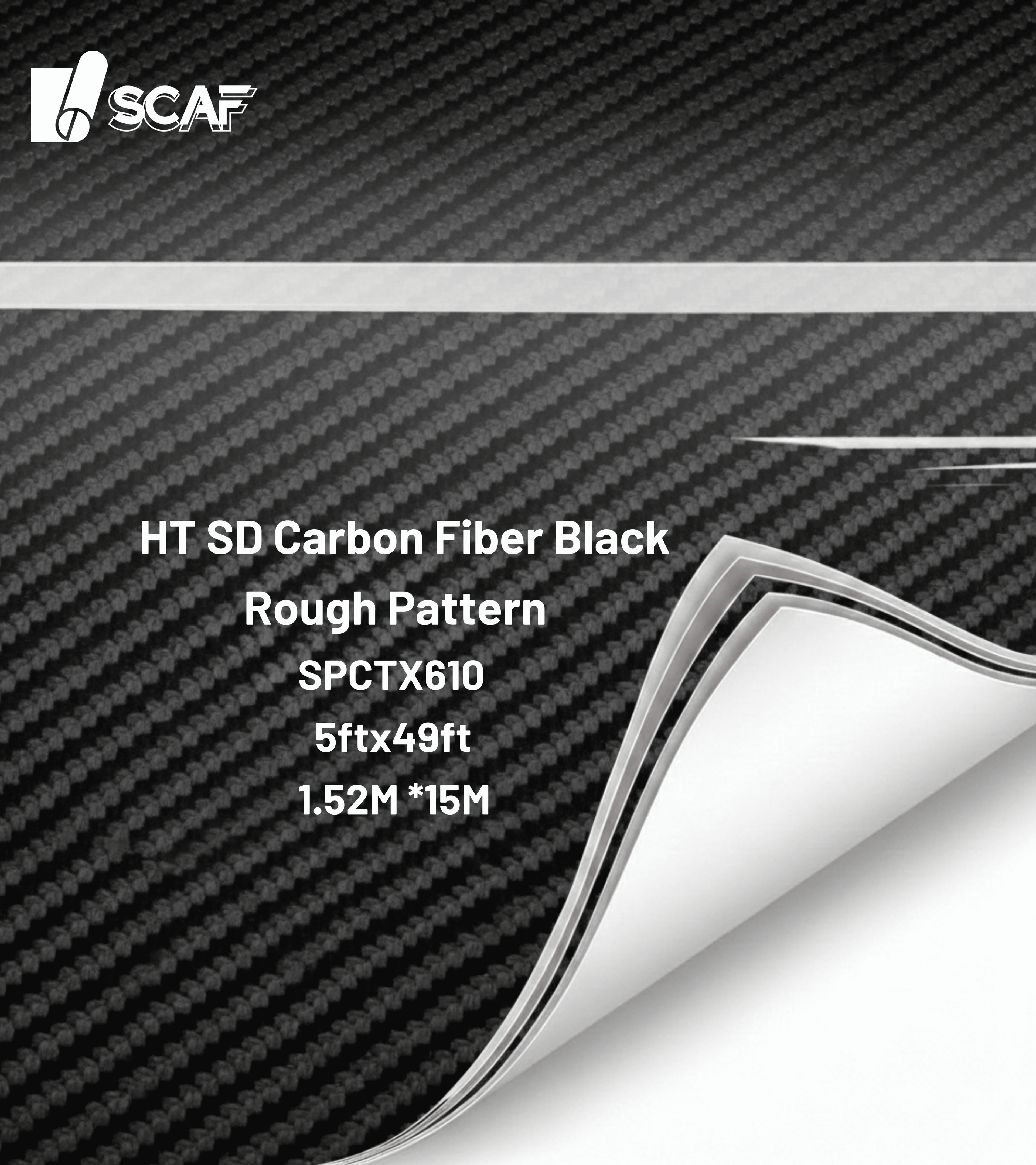HT SD Carbon Fiber Black Rough Pattern SPCTX610