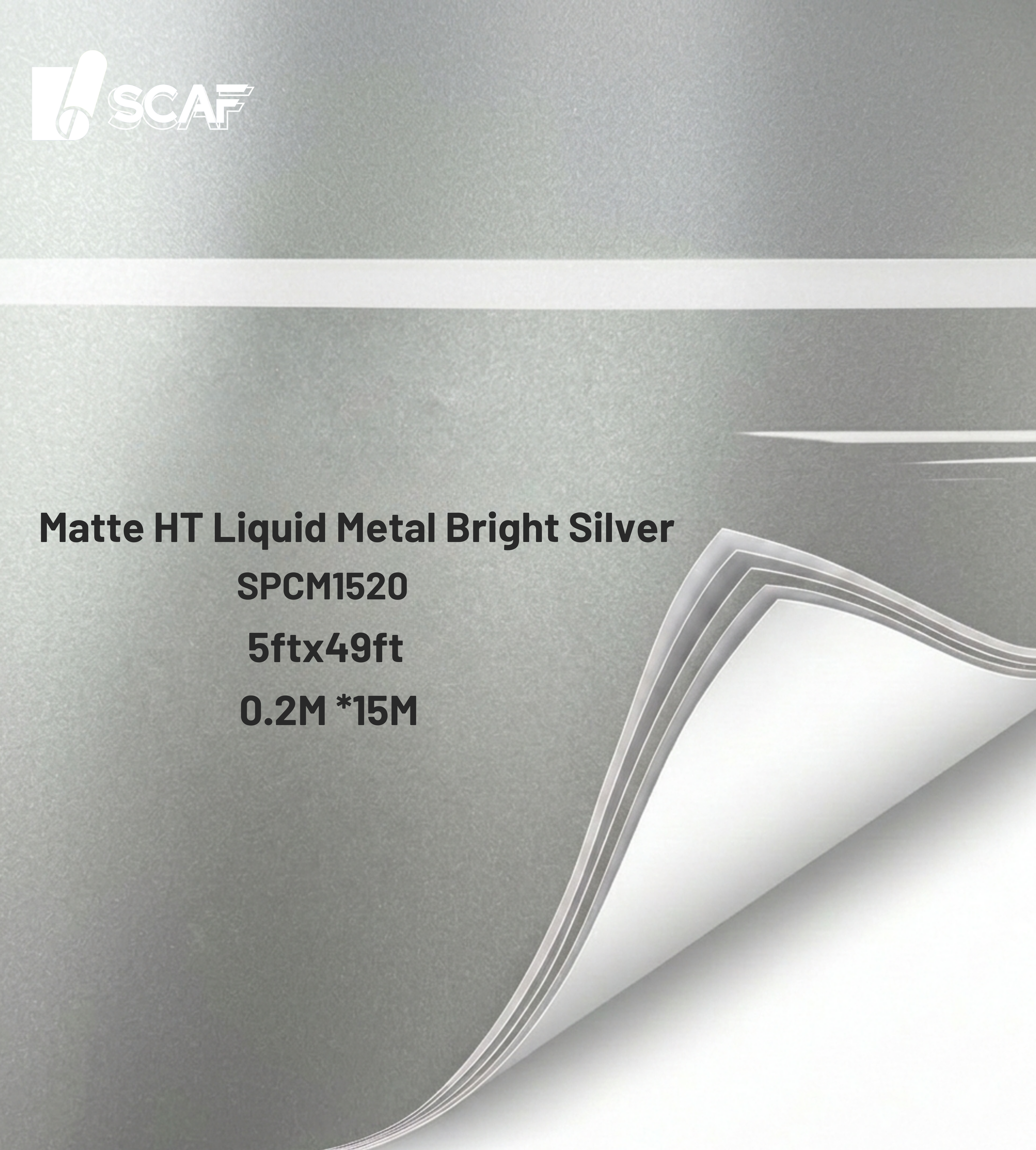 PU Matte HT Liquid Metal Bright Silver SPCM1520